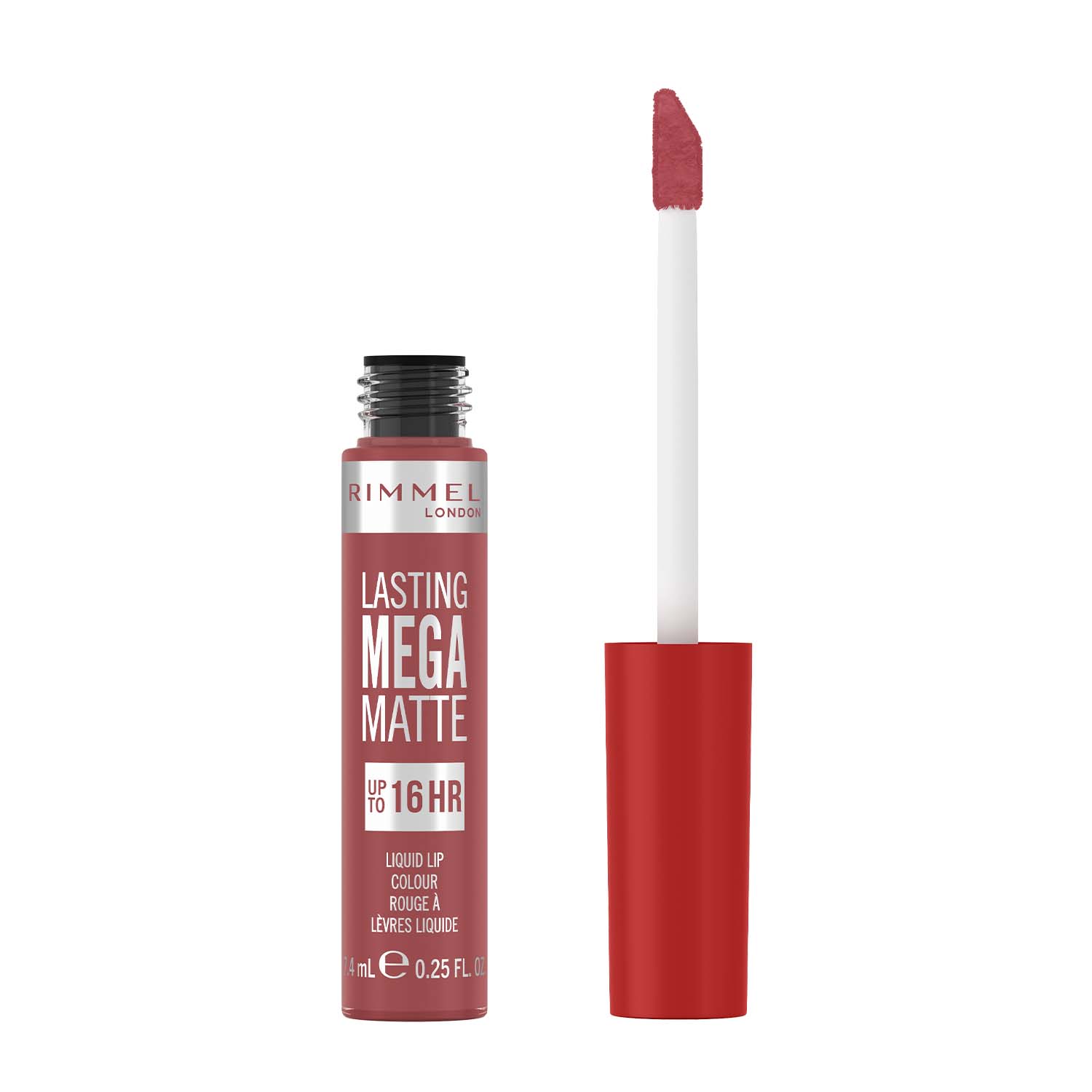 Жидкая матовая помада для губ Mega Matte Liquid Lip Colour Rimmel London (210) Rose&Shine, 7.4 мл